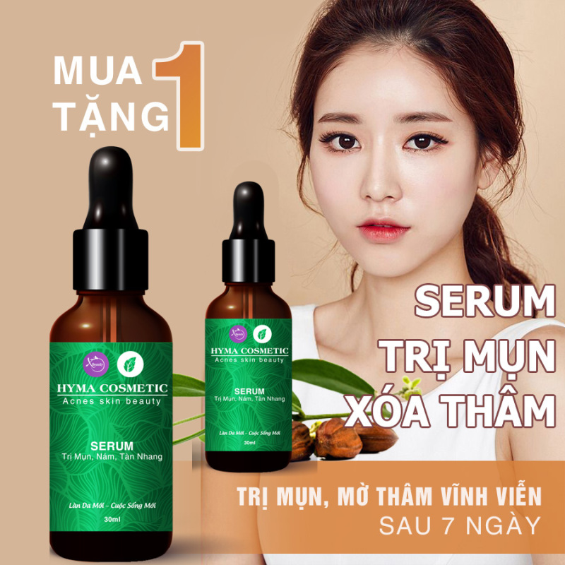 Serum tri mụn nám sẹo thâm rỗ tàn nhang XBeauty Hyma Acnes (30ml/10ml). Dòng kem ngăn ngừa mụn thâm sẹo rỗ