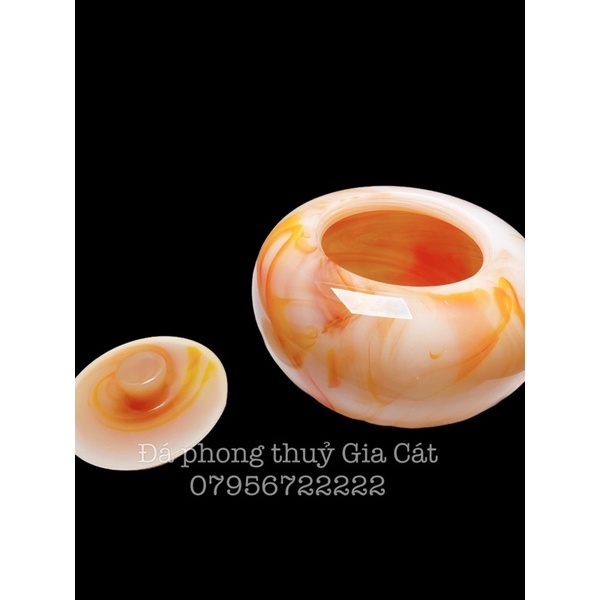 Thố đá phong thuỷ vân đựng trưng bày trang trí