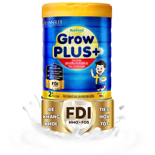 Sữa bột Nutifood GrowPLUS+ xanh 1+ hương vani 1.5 kg (1 - 2 tuổi)