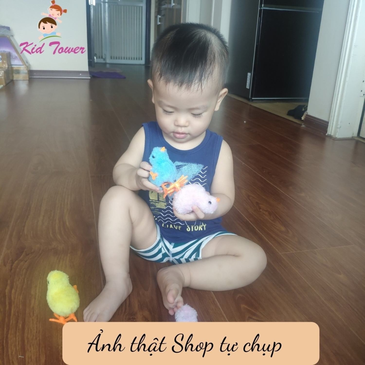 Gà con biết nhảy đồ chơi vặn cót cực đáng yêu cho bé
