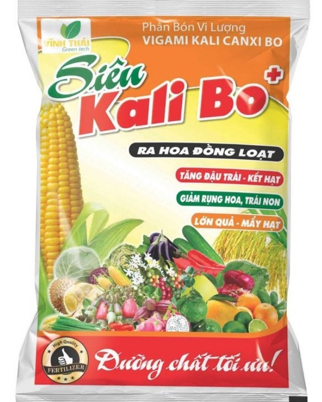 Phân bón kali bo canxi bo 25g. kích thích ra hoa đậu quả, quả to, chắc, ngọt
