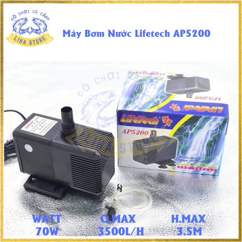 Máy Bơm Nước Lifetech AP5600 (200W - 6000L/H - 5M) - Máy Bơm Hồ Cá Cao Cấp