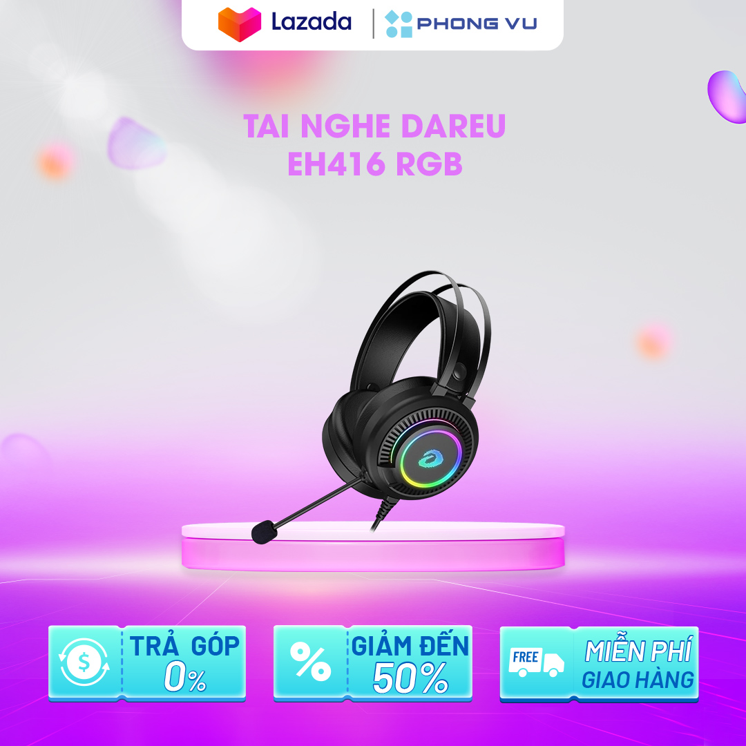 Headset Dareu EH416 RGB (Black)-Warranty 12 months