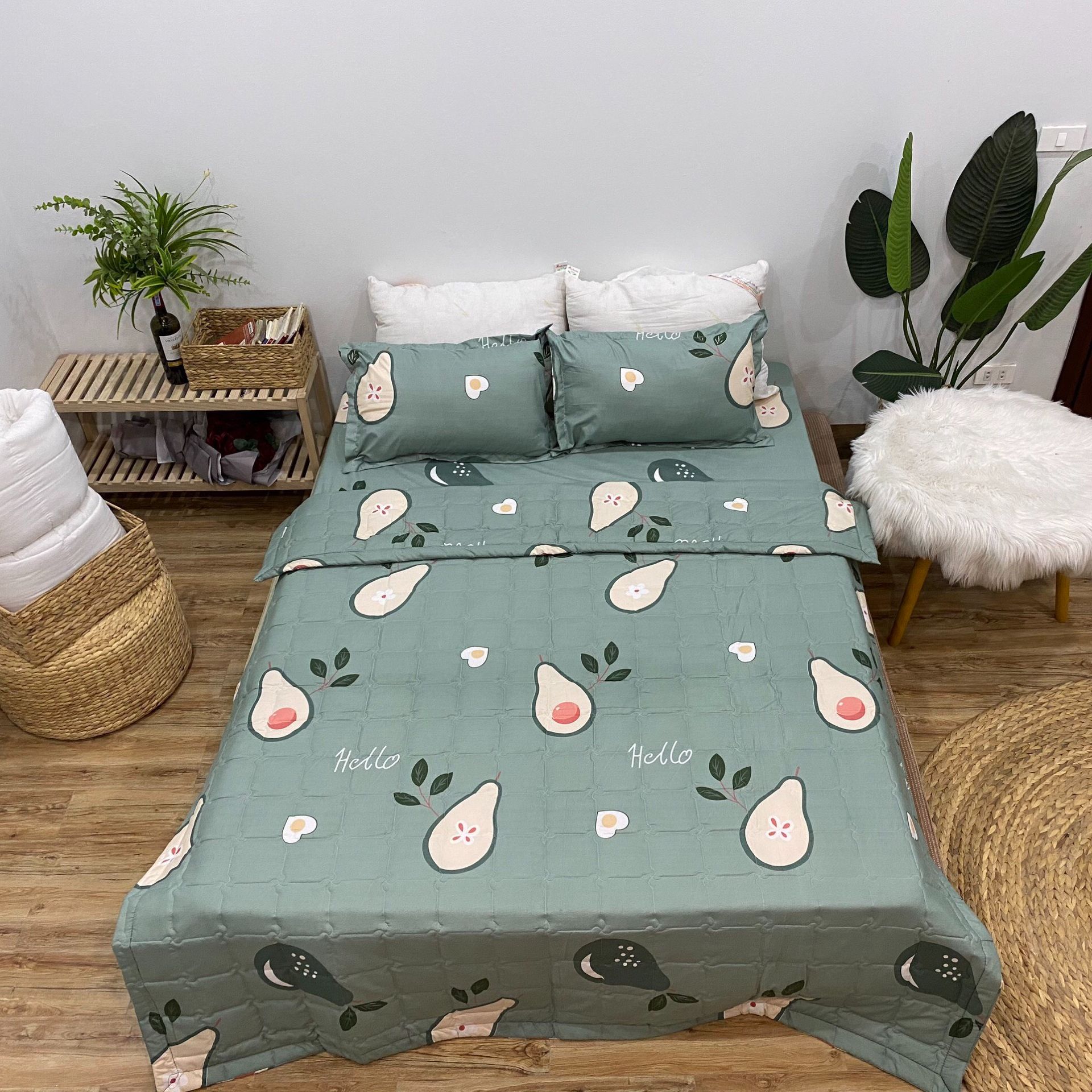 Bộ Ga Gối Cotton Poly NVC Bedding - Nhiều Mẫu Lựa Chọn ( 1 Ga + 2 Vỏ Gối )