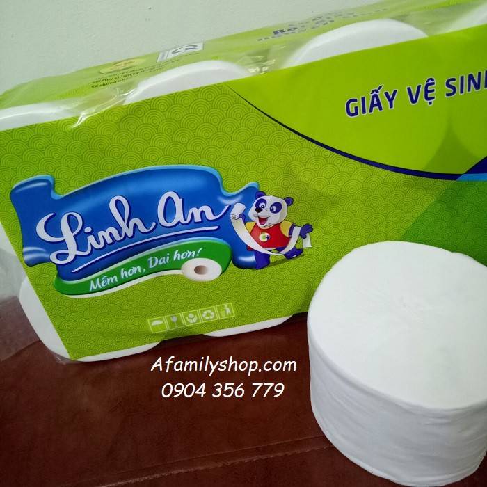 Bịch 10 cuộn giấy vệ sinh cao cấp Linh An