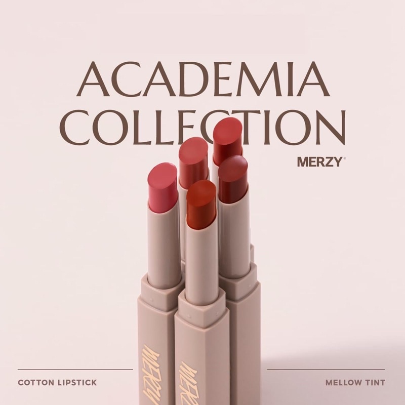 [HOÀN TIỀN 15%]Son Thỏi Lì, Lên Màu Chuẩn, Mịn Mượt Nhẹ Môi Merzy Academia Cotton Lipstick 1.8g