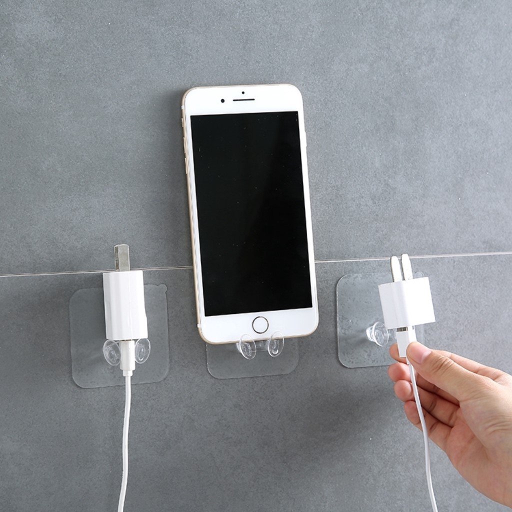Móc dán tường trao phích cắm điện trong suốt