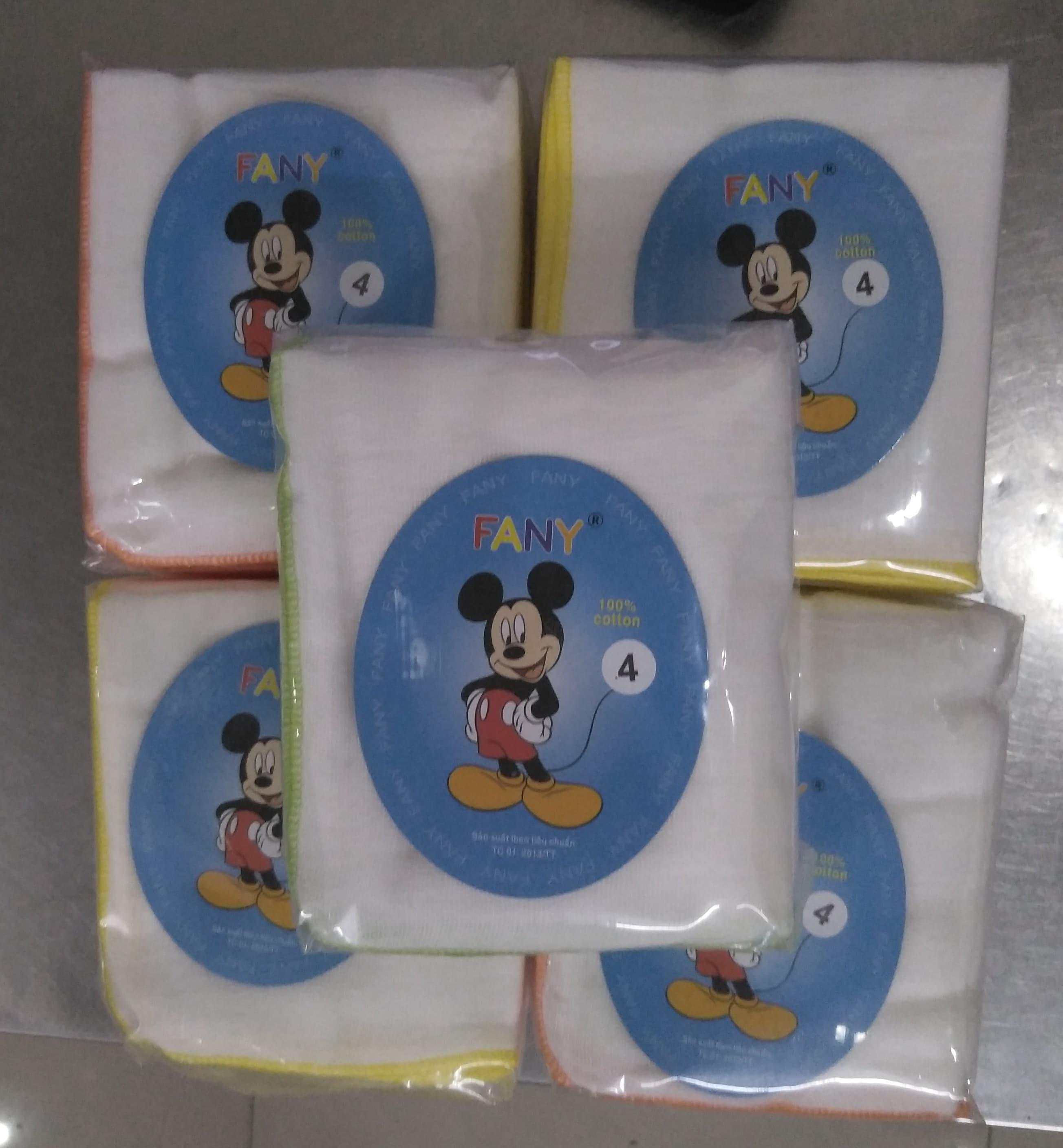 Combo 20 Khăn Sữa 4 Lớp Siêu Mềm Cho Bé Fany (25 x 25cm)