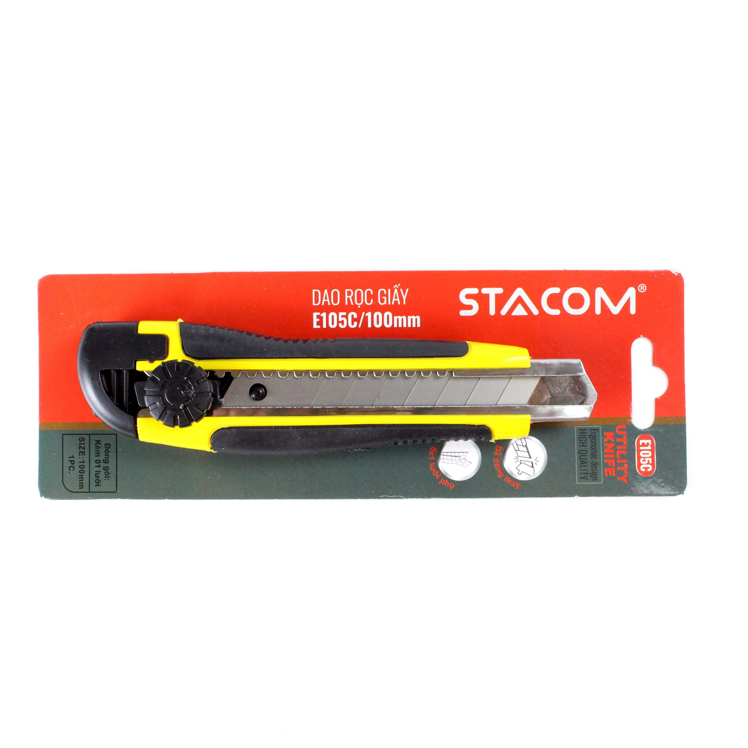 Dao Rọc Giấy Lớn 2 Lưỡi STACOM E105C