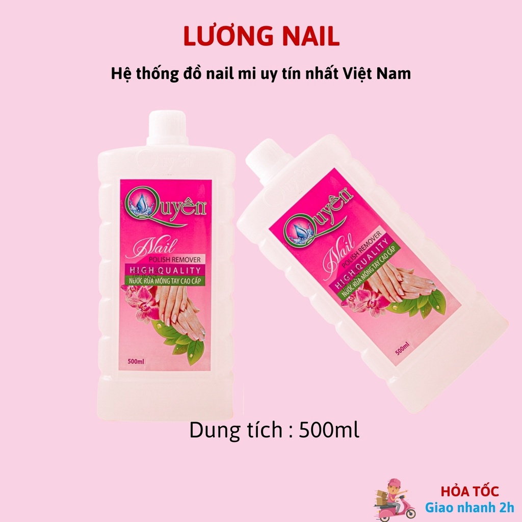 Aceton nước rửa móng tay phá móng gel chai 500ml