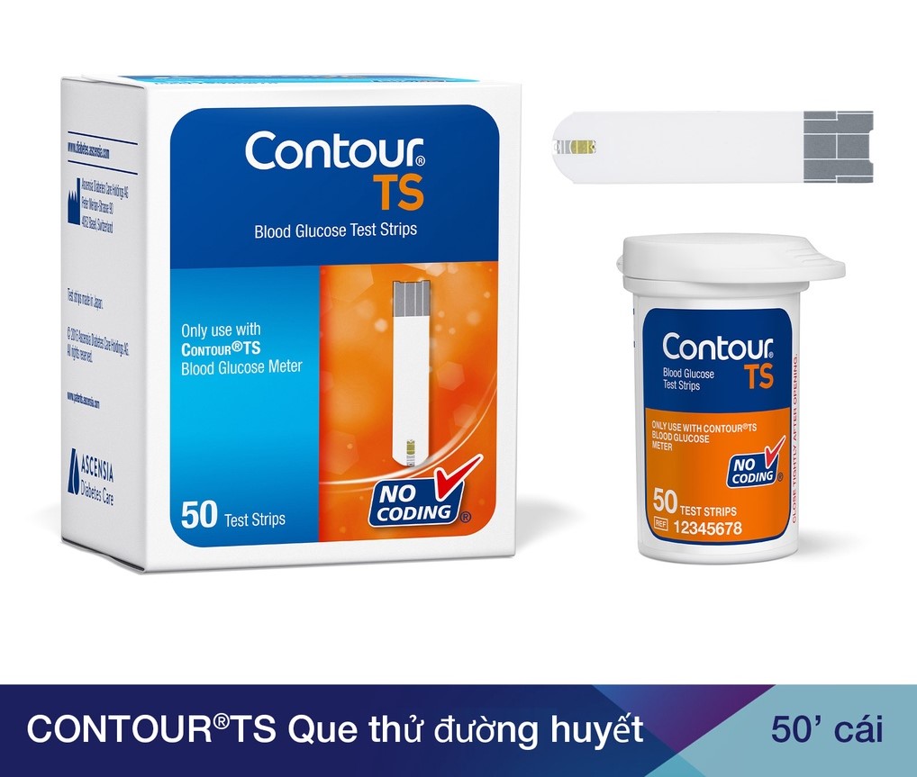 Que thử đường huyết CONTOUR TS hộp 50 que hoặc 25 que
