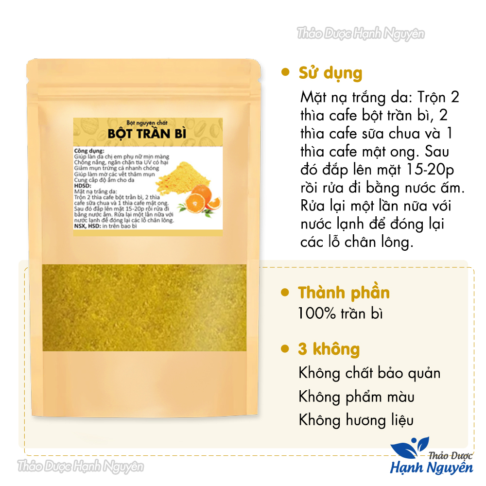 Bột trần bì 1kg, bột vỏ quýt, nguyên chất, đắp mặt nạ dưỡng da, mờ thâm, dưỡng trắng da