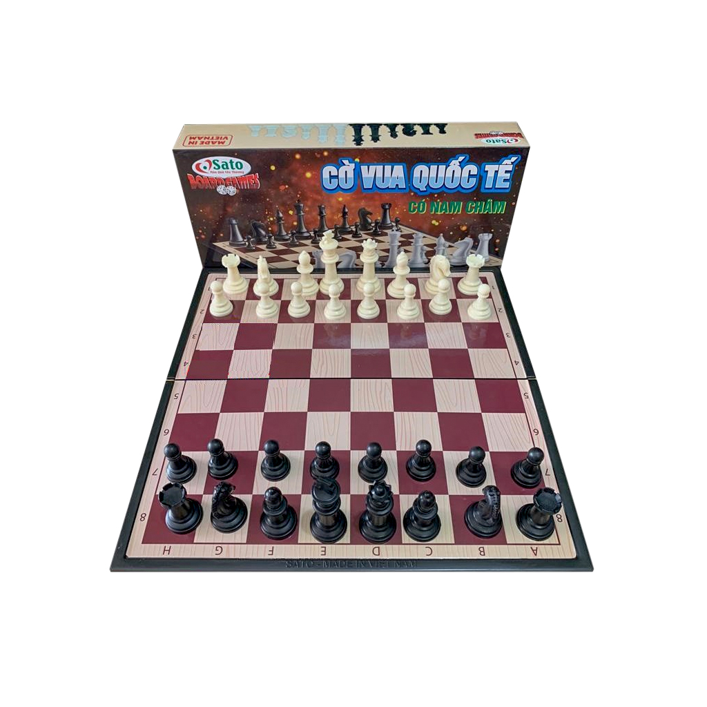 Cờ Vua Quốc Tế Có Nam Châm (SATO 041) [Made In Vietnam - 31 x 31 cm]