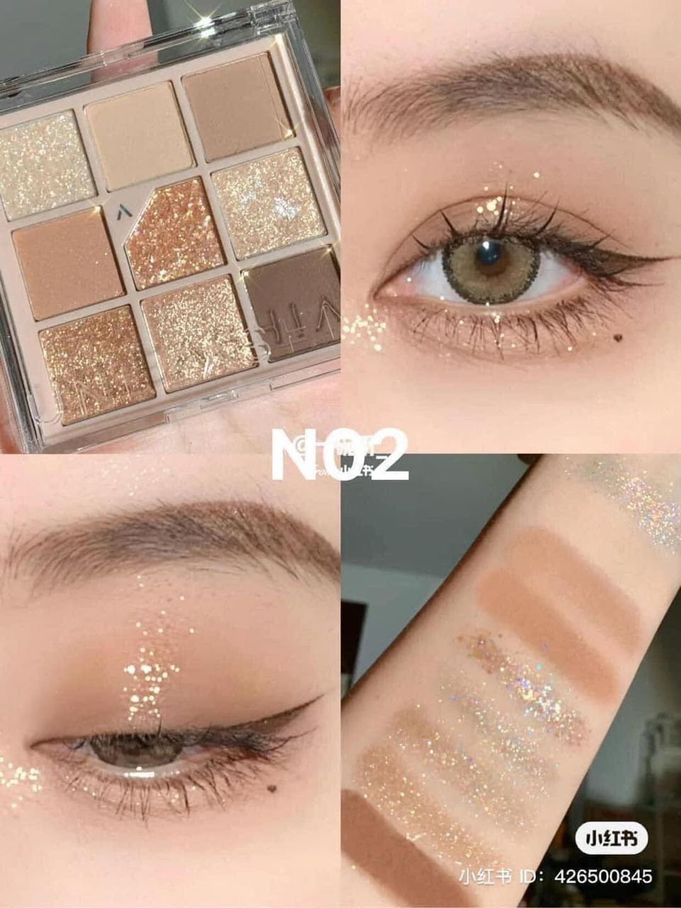 [HOÀN TIỀN 15%]Bảng phấn mắt 9 màu UNLEASHIA Glitter Eye Palette