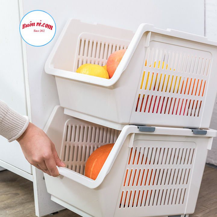 Kệ Rổ Xếp Tầng Đa Năng Việt Nhật (36x27x20cm)