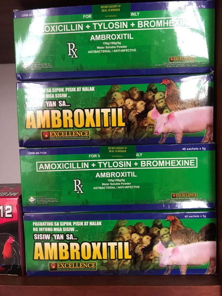 AMBROXITIL - ÚM GÀ CON , TRI HÔ HẤP CHO GÀ ĐÁ 5 GÓI
