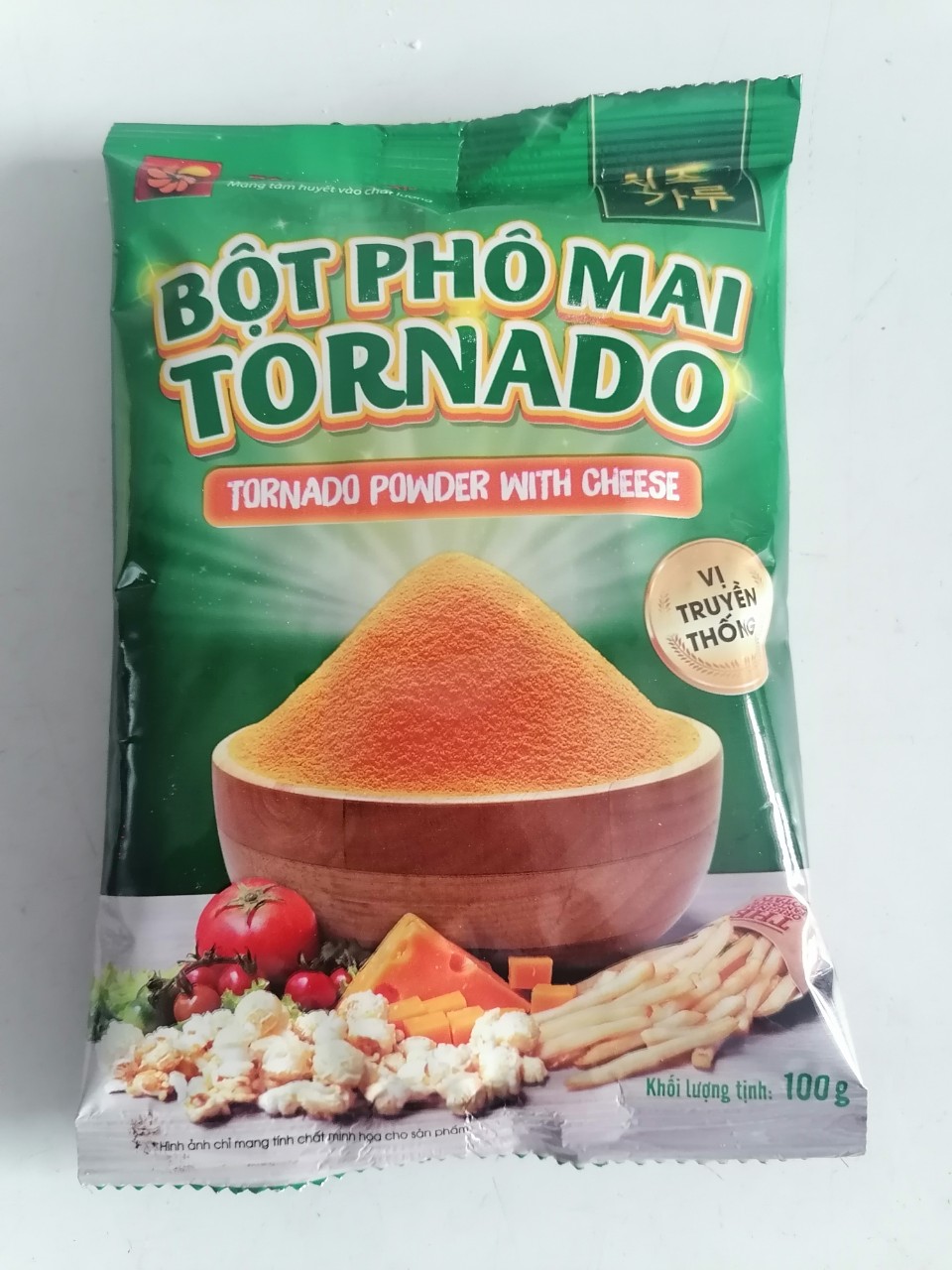 100g Truyền thống Bột phô mai lắc Tornado VN TOMATO T&P Chesse taste