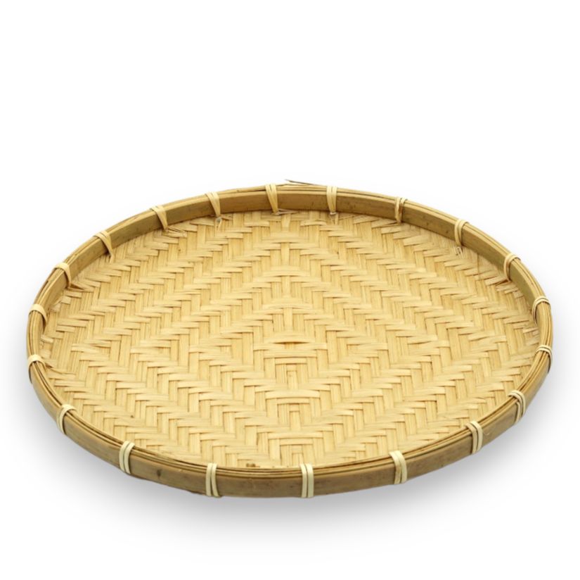 Mẹt tre đan kín, mẹt tre trang trí, dùng làm khay, decor