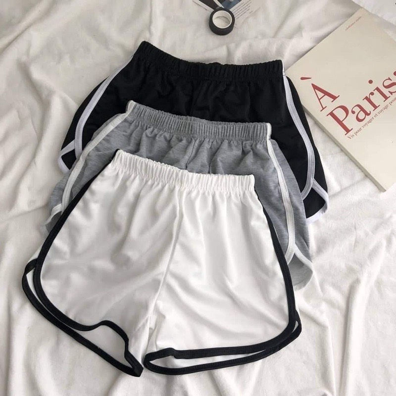 Quần Đùi Ngắn Nữ Phối Viền Cotton