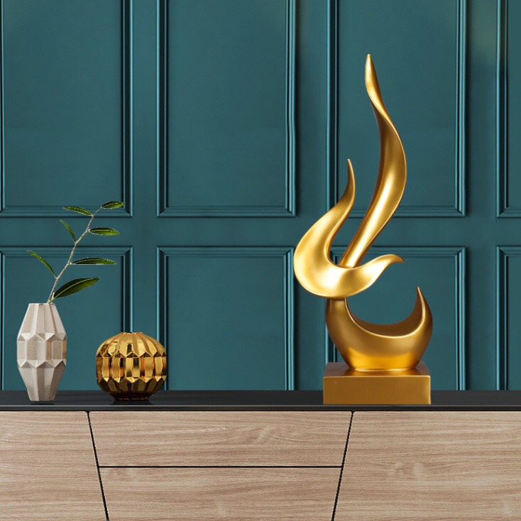Tượng trang trí, decor phòng khách, nhà cửa, MÔ HÌNH NGỌN LỬA (Cao 40 cm)