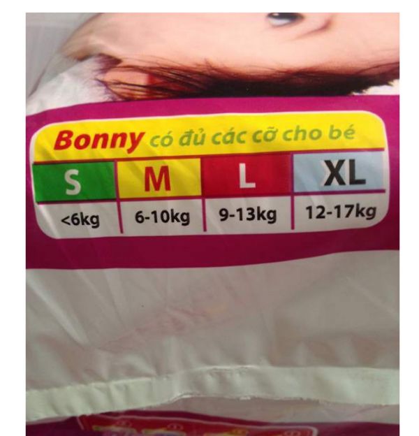 Miếng lót BONNY Newbom1  56 miếng dùng cho trẻ sơ sinh