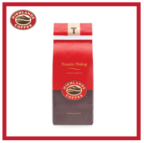 Cafe rang xay nguyên chất Highlands Coffee 200gr