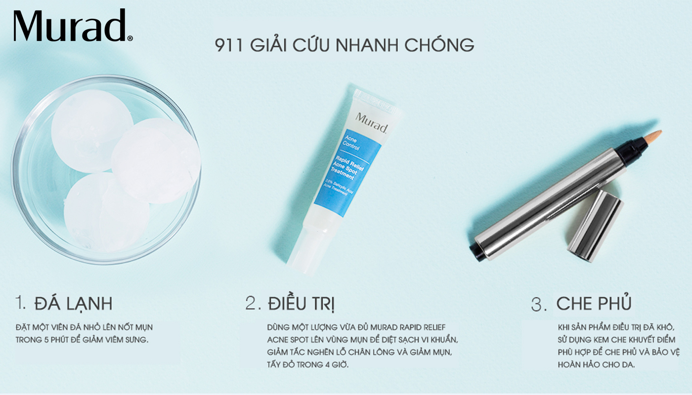 [HCM]Gel trị mụn MURAD Rapid Relief Acne Spot Treatment 15ml
