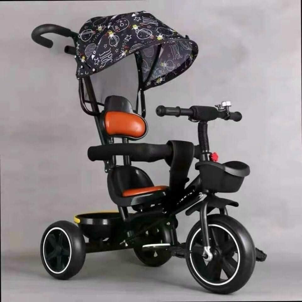 Xe đạp đẩy 3 bánh có mái che