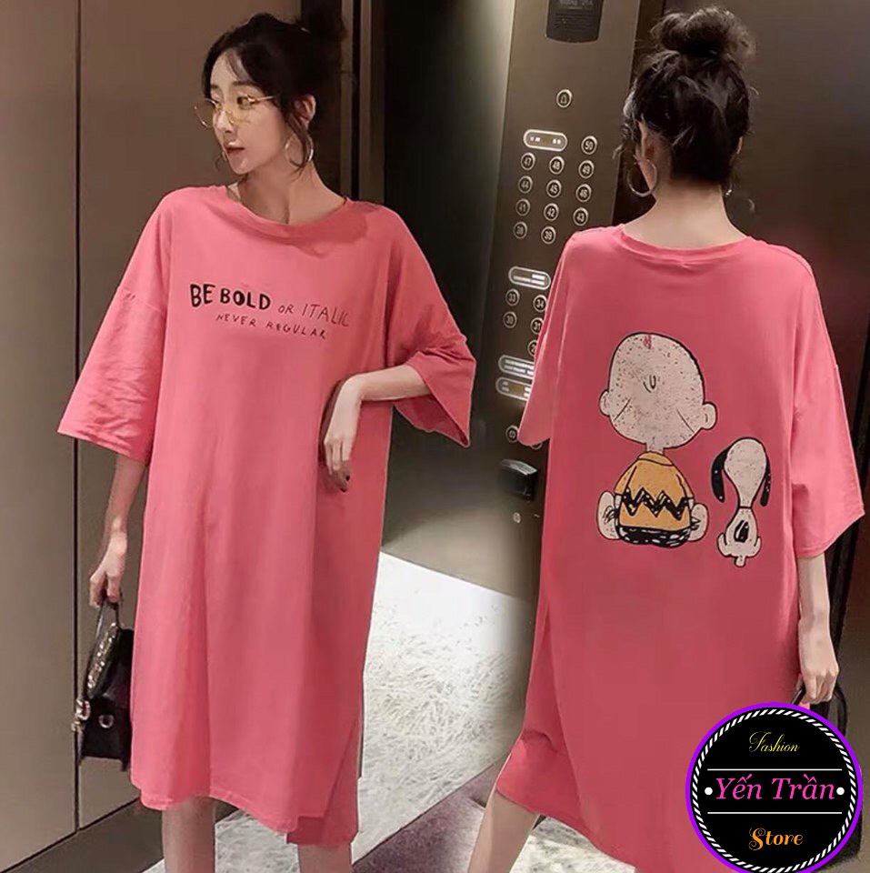 [YenTran] Đầm Nữ Form Rộng Ngoại Cỡ in Hình Em Bé Ngộ Nghĩnh (Dành cho người 60-75kg)