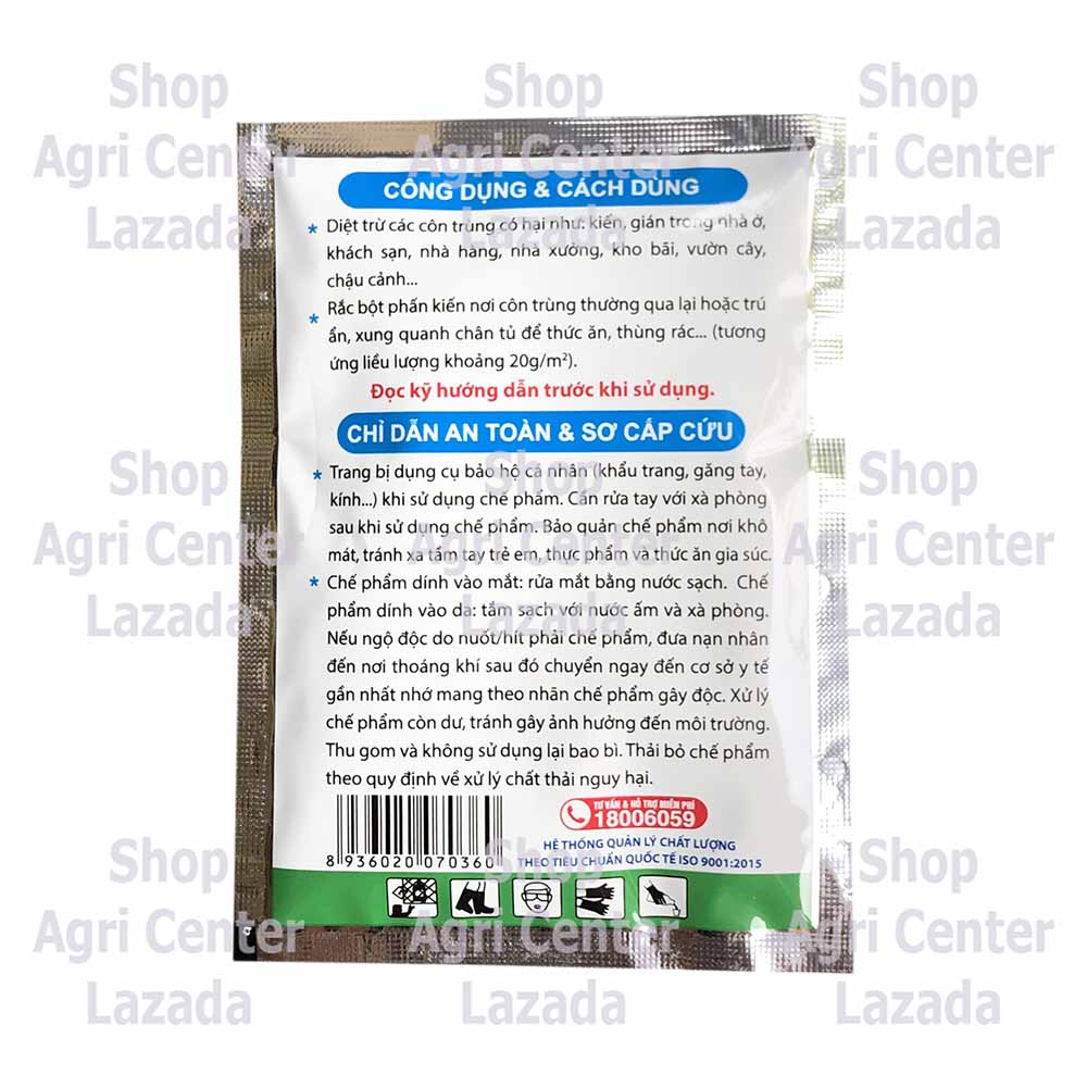 BỘT PHẤN KIẾN VIPESCO – CHẾ PHẨM DIỆT TRỪ KIẾN VÀ GIÁN (Gói 50g)