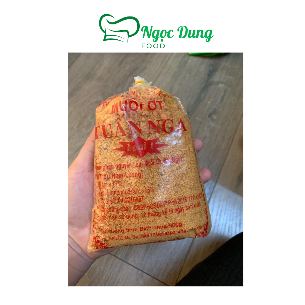 Muối ớt tôm tây ninh tuấn nga bịch 500g