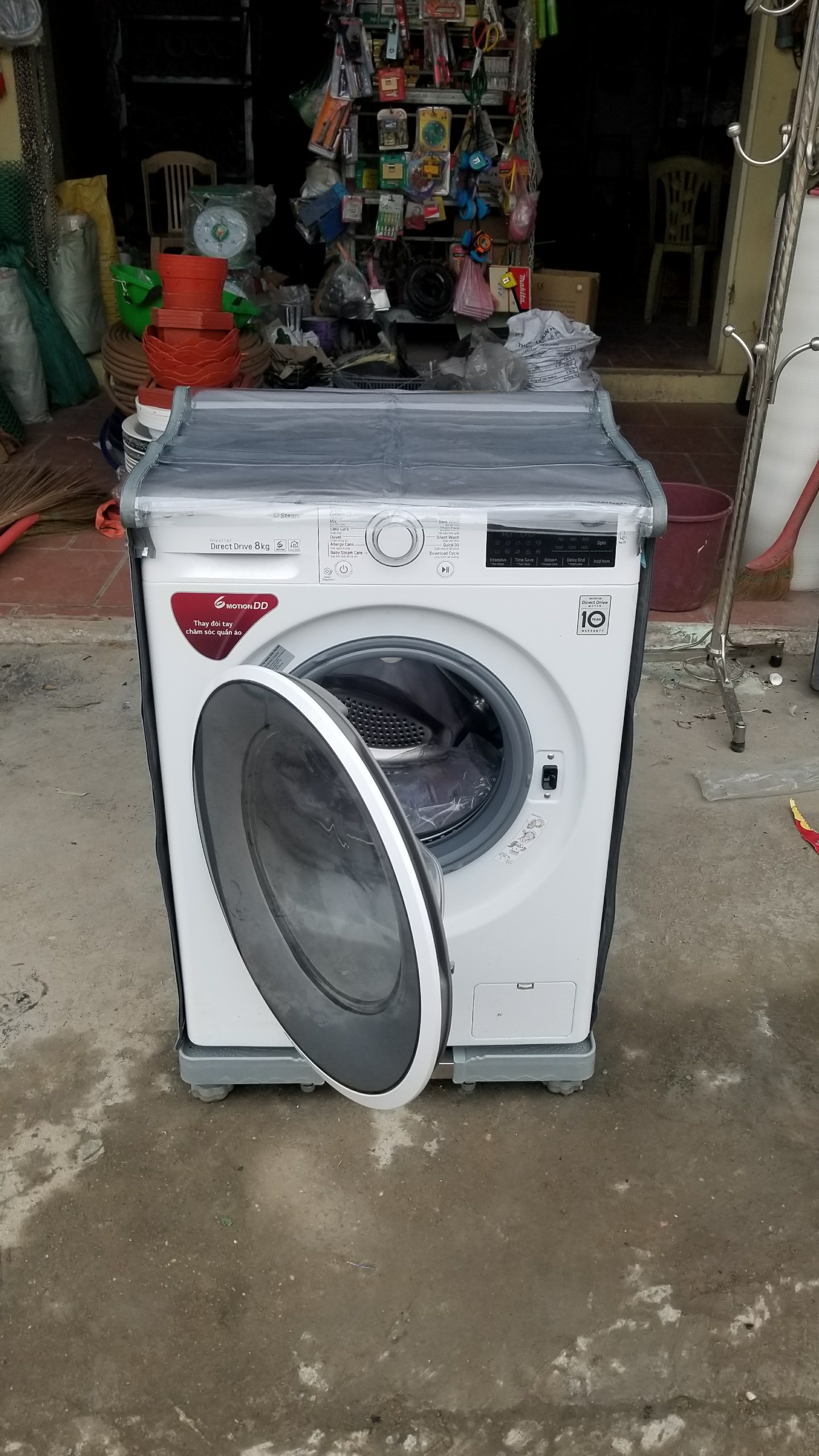 Áo trùm máy giặt cửa ngang