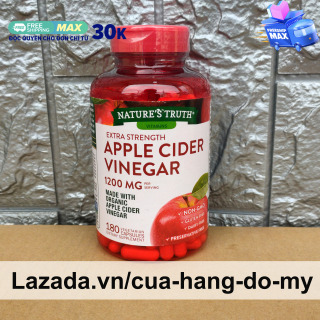 Viên Uống Giấm Táo Hữu Cơ Nature s Truth Apple Cider Vinegar 1200mg 180 viên - Cửa Hàng Đồ Mỹ thumbnail
