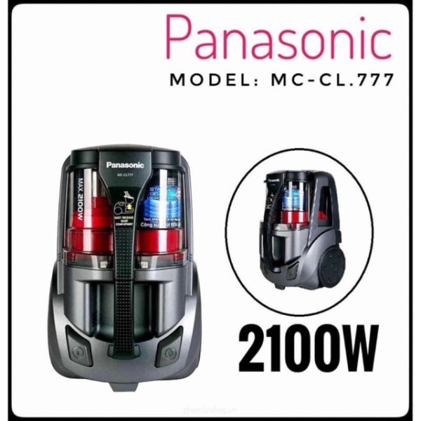Máy hút bụi Panasonic mc-cl777hn49 2100 w, công suất lớn 2100 W hút nhanh và sạch, trọng lượng thân máy 5.1 kg, với dung tích hộp chứa bụi 2 lít sử dụng thoải mái cho gia đình,