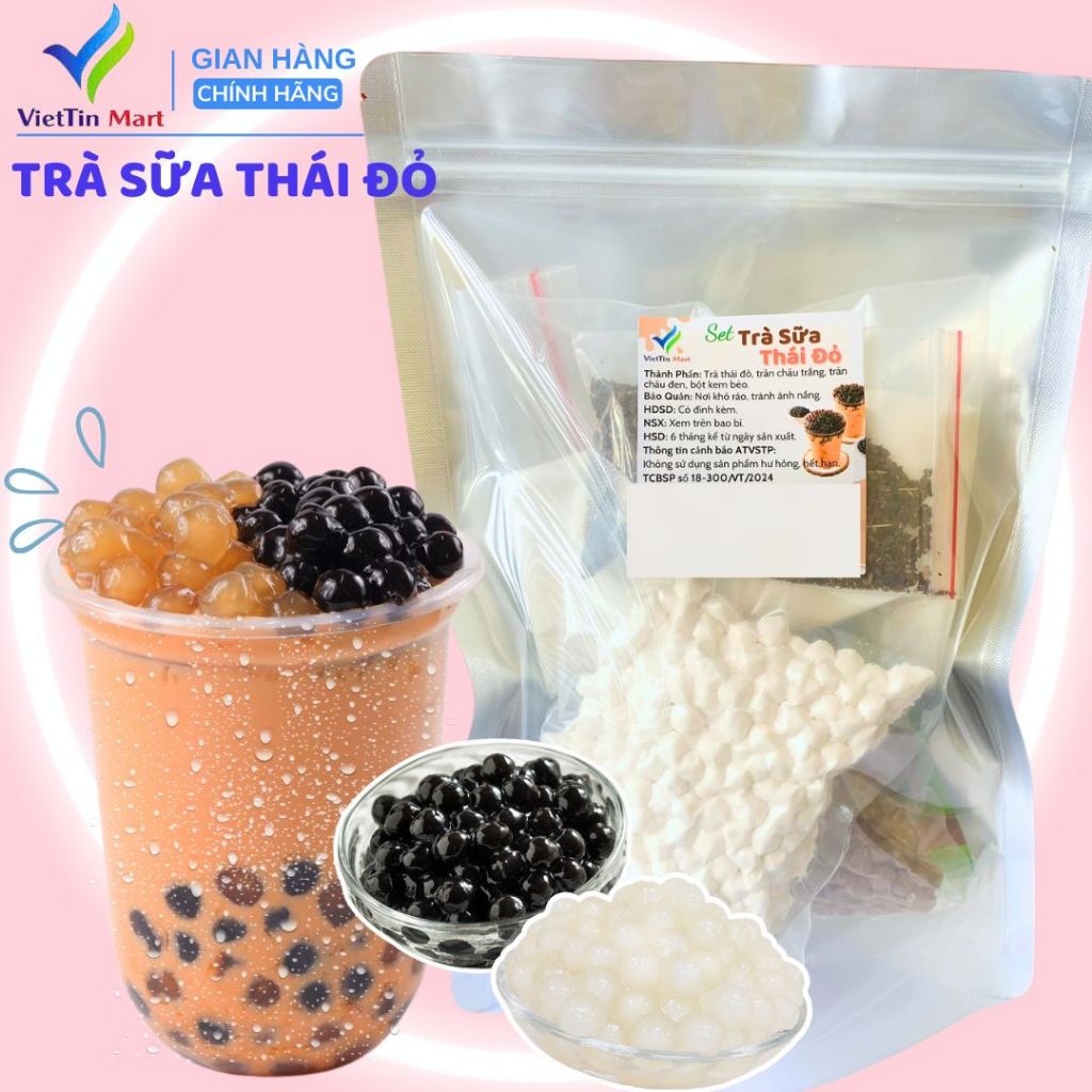 Set Nấu Trà Sữa Thái Đỏ 500g