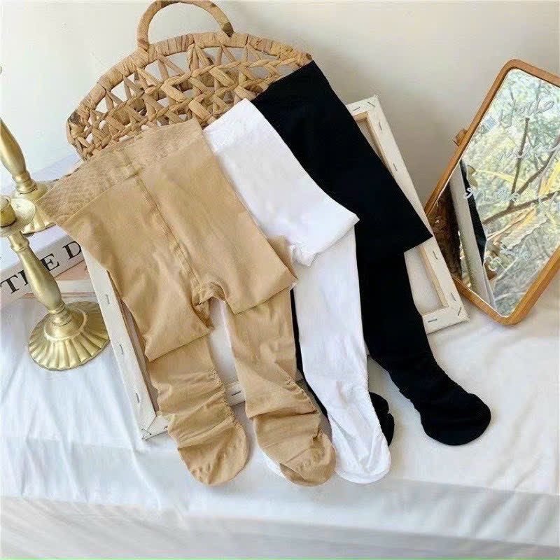 Quần tất giấy Quảng Châu cho bé gái có 3 mầu Đen, Trắng và Da chân XHN795