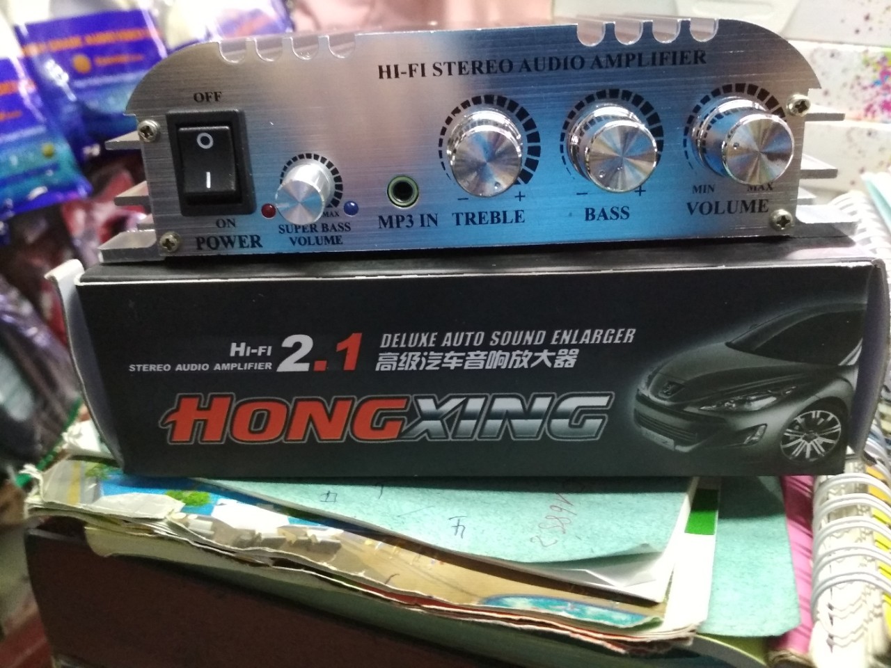 Bộ khuếch đại âm thanh hongxing hx168ah siêu trầm 12v 300w - hx168ah