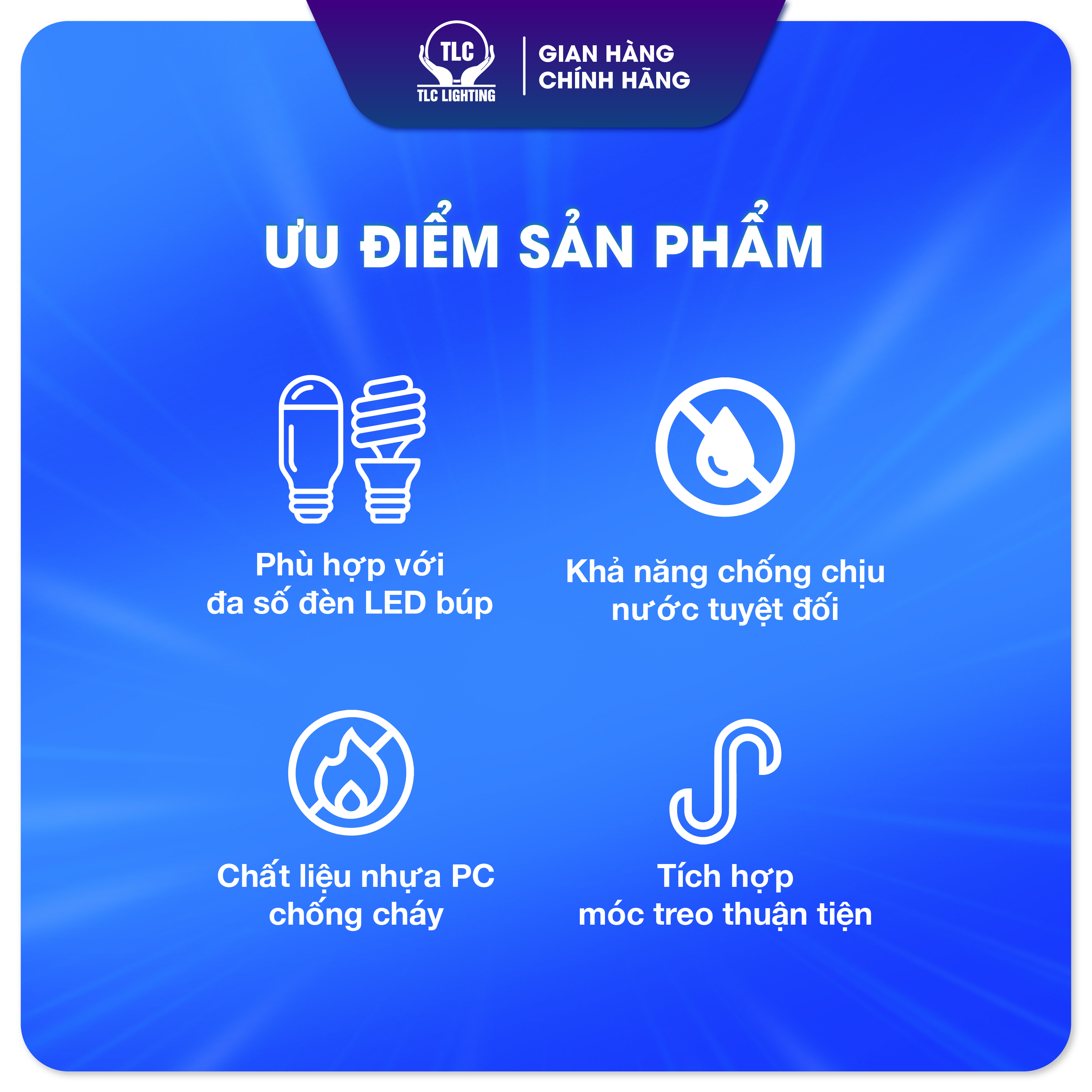 Đui Đèn E27 Chịu Nước TLC LIGHTING