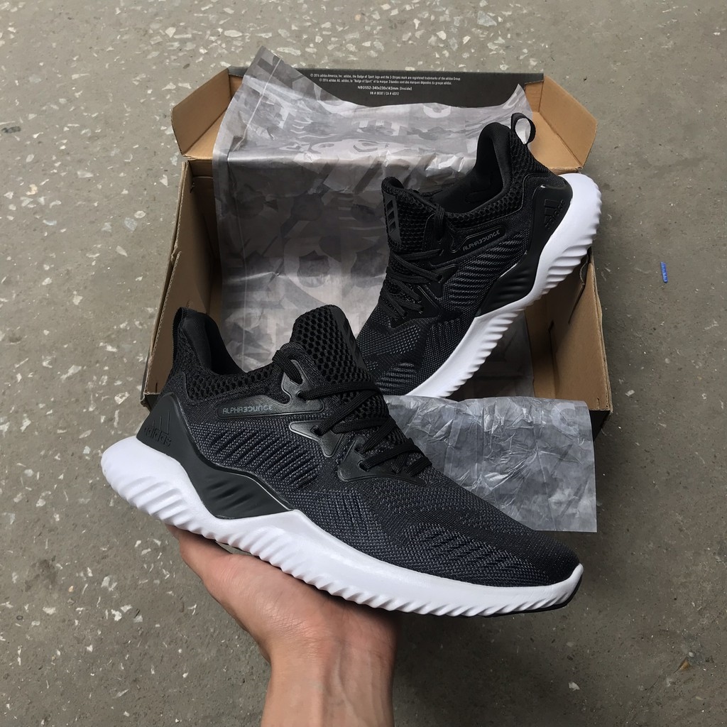 ™◊ (FULLBOX FREESHIP) giày thể thao alpha bounce đen nam nữ