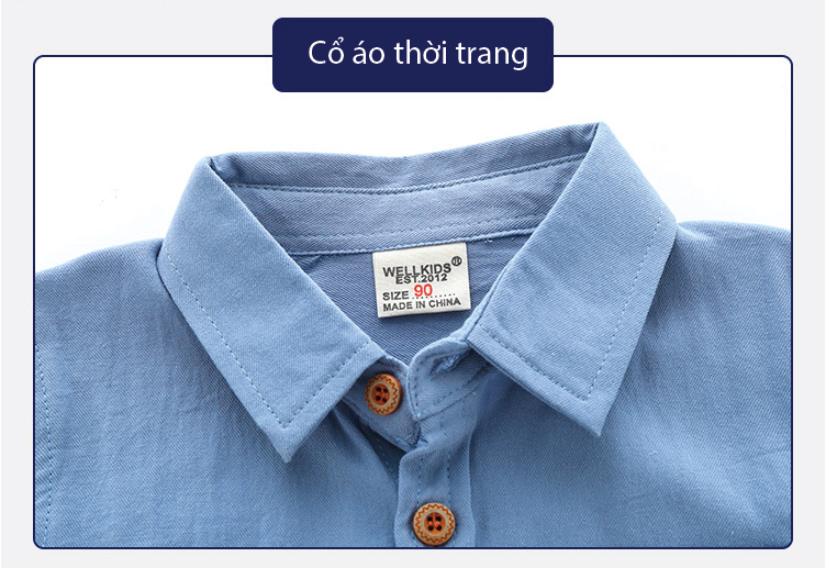 Áo Sơ Mi Bé Trai Kiểu Dáng Hàn Quốc Áo Sơ Mi Cho Bé