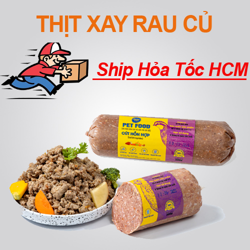GIAO HỎA TỐC 2H HCM - Thịt Xay cho Chó Mèo - Thịt Tươi Xay Rau Củ Đông Lạnh MasterCare 5 Vị