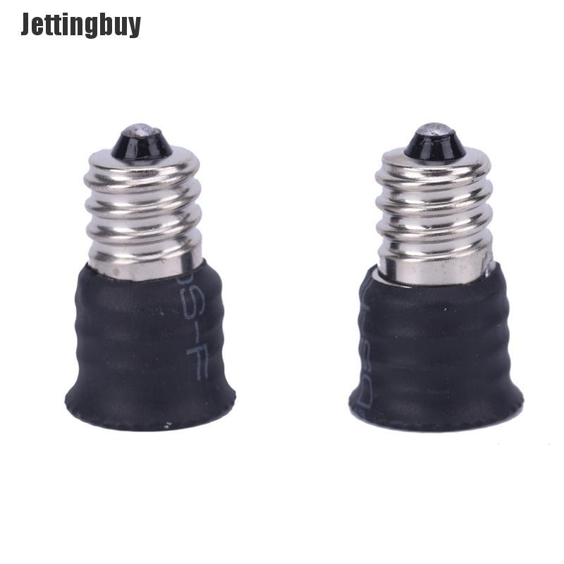 Jettingbuy 2 Chiếc/10 Chiếc Bộ Chuyển Đổi Bóng Đèn E12 Sang E14 Màu Đen Giá Đỡ Đèn LED Ổ Cắm Chuyển Đổi Đèn