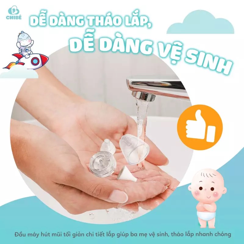 Máy hút mũi trẻ em Chibé Plus (BH chính hãng 18 tháng) Chibe