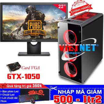 máy tính chơi game core i5 - 4460 main h81 card gtx 1050 ram 16gb 1tb + lcddell 22 inch