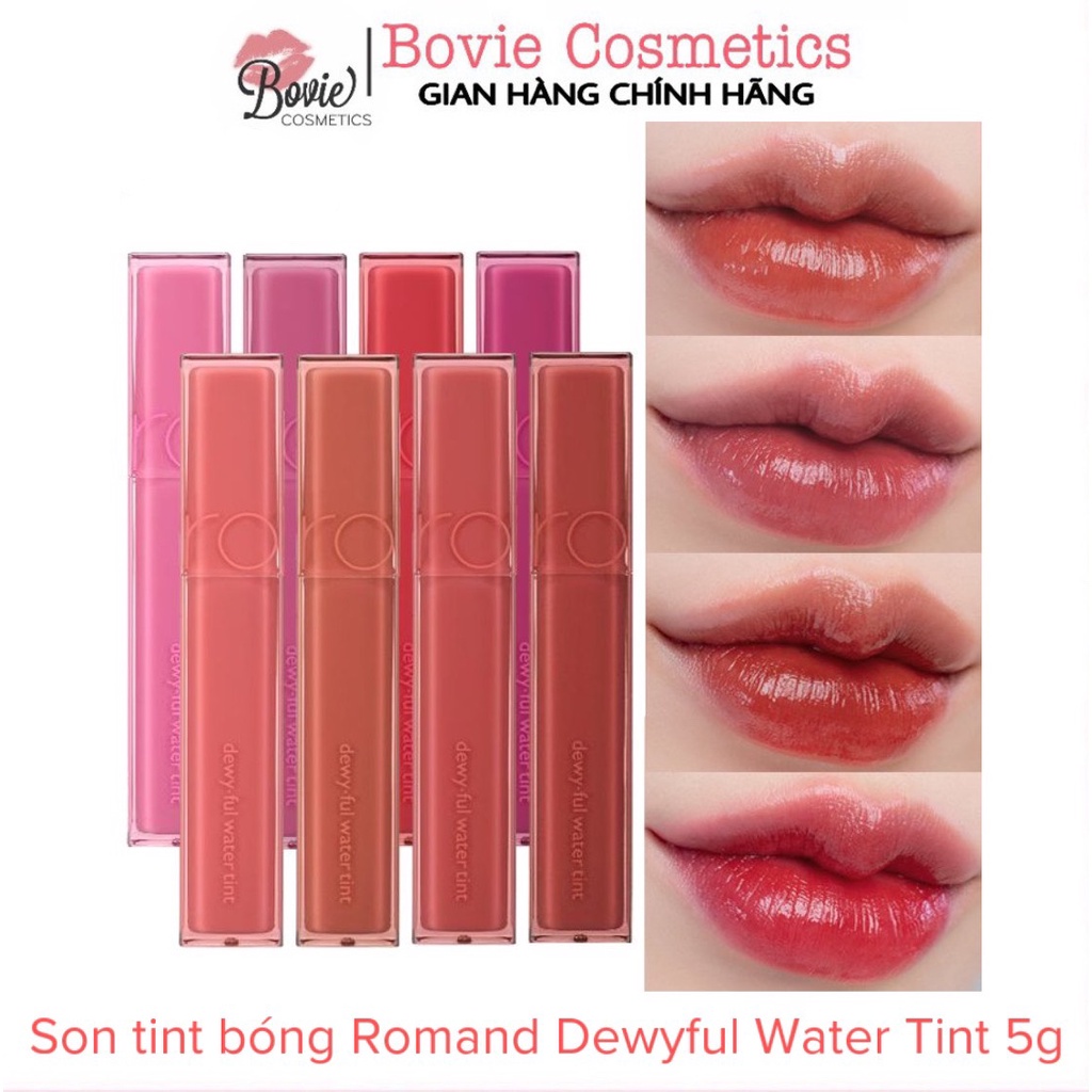 Son tint bóng, siêu lì romand dewy-ful water tint 5g | dewyful
