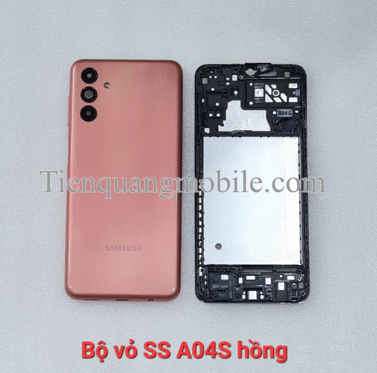 Bộ vỏ Samsung A04S (gồm vỏ, xương, kính cam, nút bấm, khe sim)
