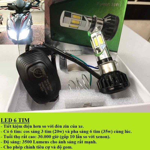ĐÈN PHA XE MÁY M02E /35W CHO XE MÁY SIÊU SÁNG