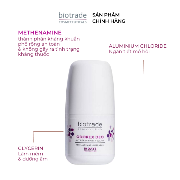Lăn Khử Mùi Biotrade Odorex Deo Antiperspirant Roll On 20ml/40ml