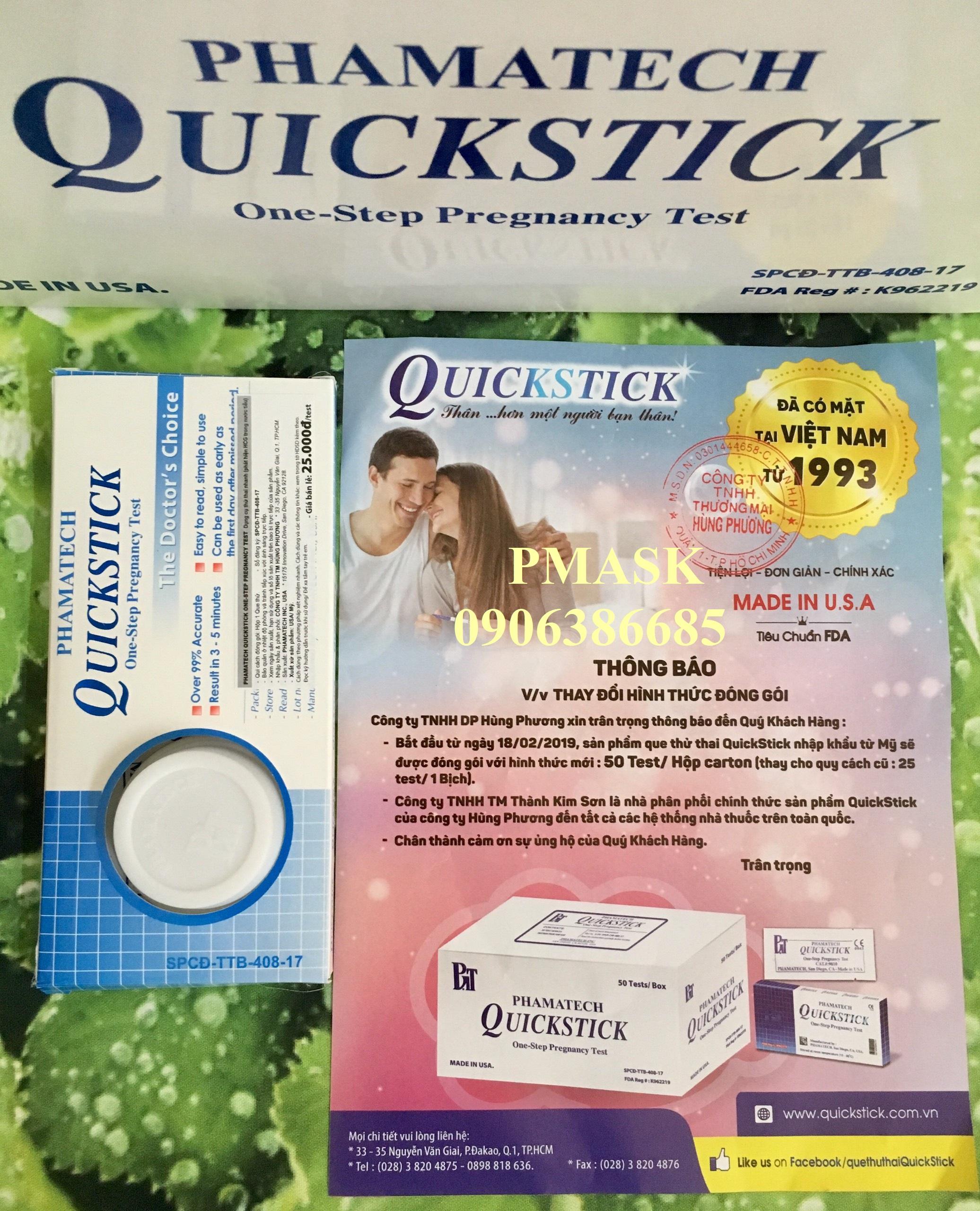 Que thử thai Quickstick combo 20 que