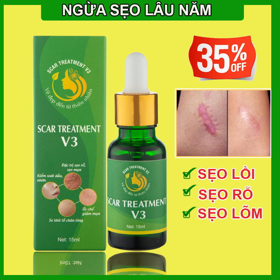 Serum giảm sẹo lồi, rỗ, sẹo lõm lâu năm scar treatment v3